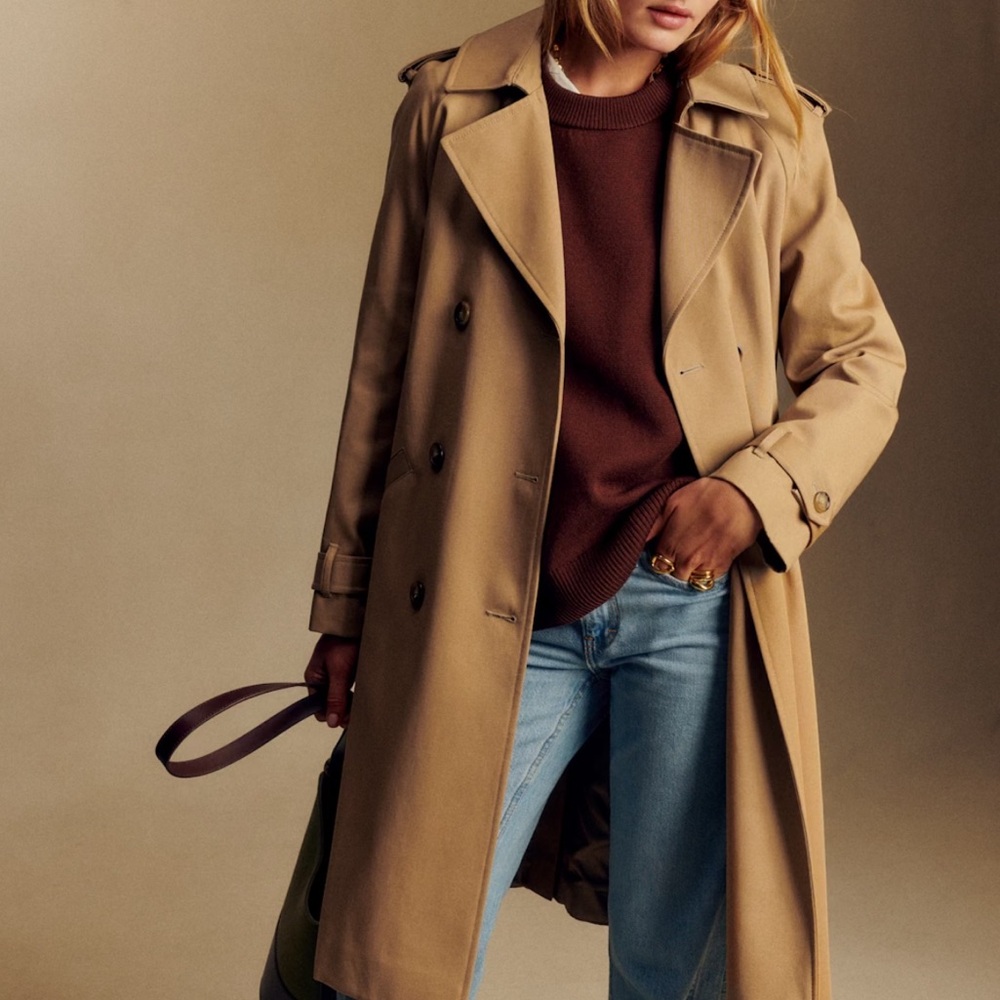 Sezane Scott Trench - Camel, Size 2